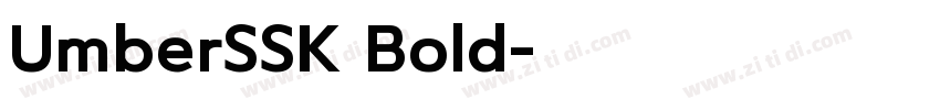 UmberSSK Bold字体转换